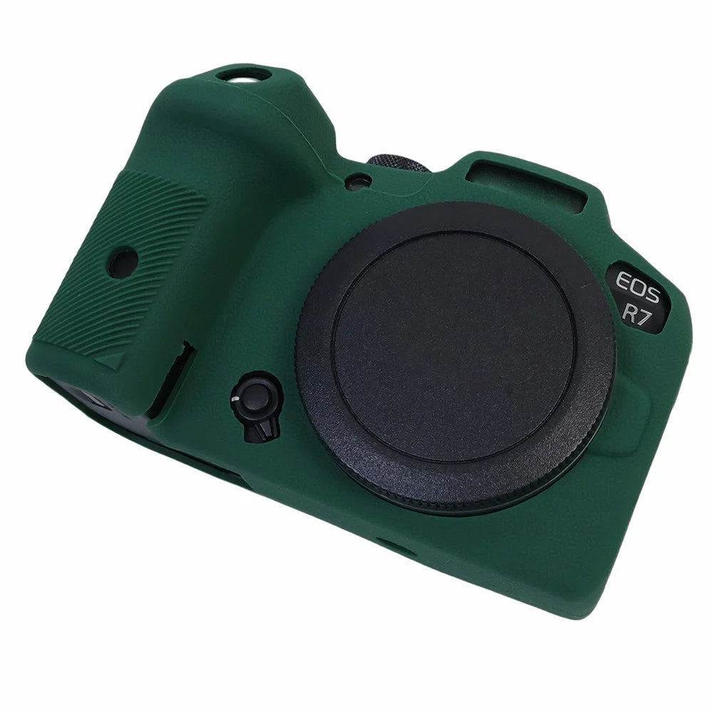 For Canon EOS R7 Silicone Case Camera Protector Anti-Scratch Sleeve Drop Protection Cover - Green - 6