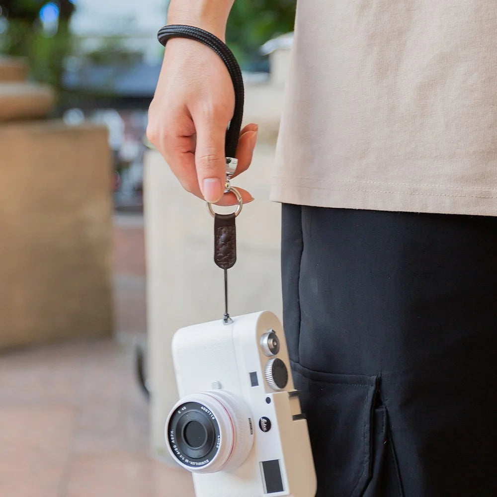 JN-JS SLR Camera Hand Strap Camera Carrying Lanyard Anti-lost Cotton Wrist Rope - Black - 3
