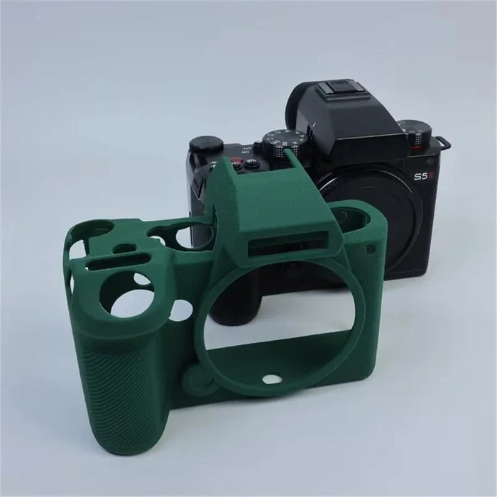 For Panasonic Lumix S5 Mark II Camera Protector Anti-Scratch Silicone Case Sleeve Drop Protection Cover - Blackish Green - 3