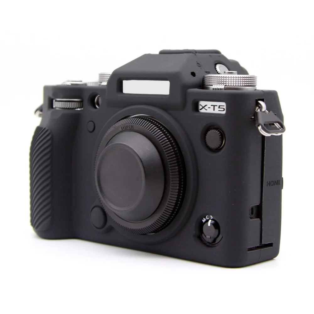For Fujifilm X-T5 Soft Silicone Anti-scratch Case Camera Protective Cover - Black - 1