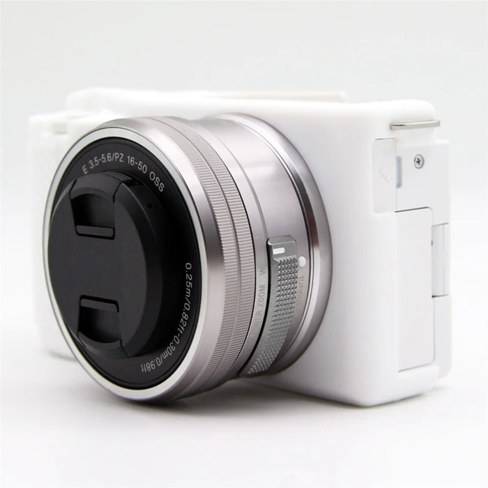 Dust-proof Sleeve for Sony ZV-E10 Camera Non-slip Silicone Cover Protective Case - White - 3