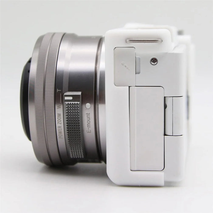 Dust-proof Sleeve for Sony ZV-E10 Camera Non-slip Silicone Cover Protective Case - White - 4