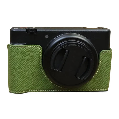 For Sony ZV-1 II / ZV-1F Camera Case PU Leather Half Body Protective Cover with Screw - Green - 1