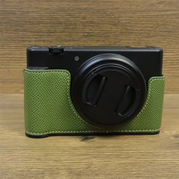 For Sony ZV-1 II / ZV-1F Camera Case PU Leather Half Body Protective Cover with Screw - Green - 3
