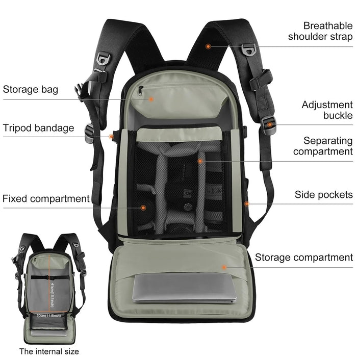 PULUZ PU5015B Camera Backpack for DJI Ronin-SC / Ronin-S Handheld Gimbal Waterproof Oxford Cloth Shoulder Bag - 6