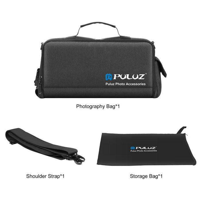 PULUZ PU5016B Digital Camera Handbag Crossbody Bag Padded Dividers SLR Camera Shoulder Bag - 7