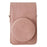 PU Leather Camera Bag for Sony Ricoh Panasonic Vintage Style Camera Case with Shoulder Strap - Pink - 1