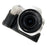 For Canon EOS 200D II / 200D Buffalo Texture PU Leather Bottom Case Anti-scratch Half Body Camera Cover - Black - 1
