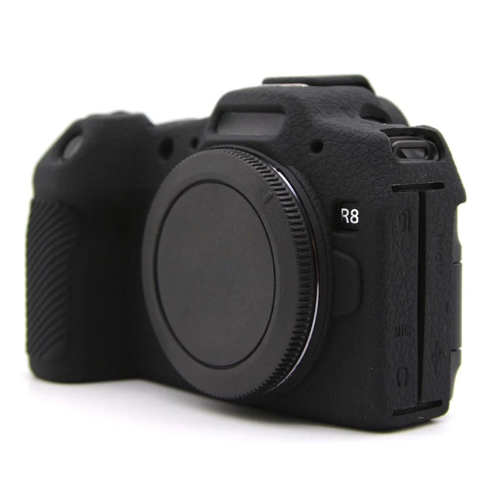 For Canon EOS R8 Dustproof Camera Protector Sleeve Silicone Case Drop Protection Cover - Black - 1
