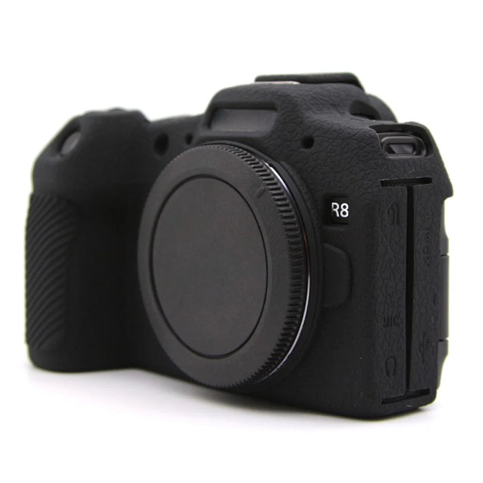 For Canon EOS R8 Dustproof Camera Protector Sleeve Silicone Case Drop Protection Cover - Black - 1