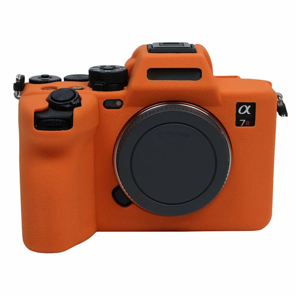 For Sony A7R5 / A7M5 Silicone Case Camera Protector Sleeve Protection Cover - Orange - 1
