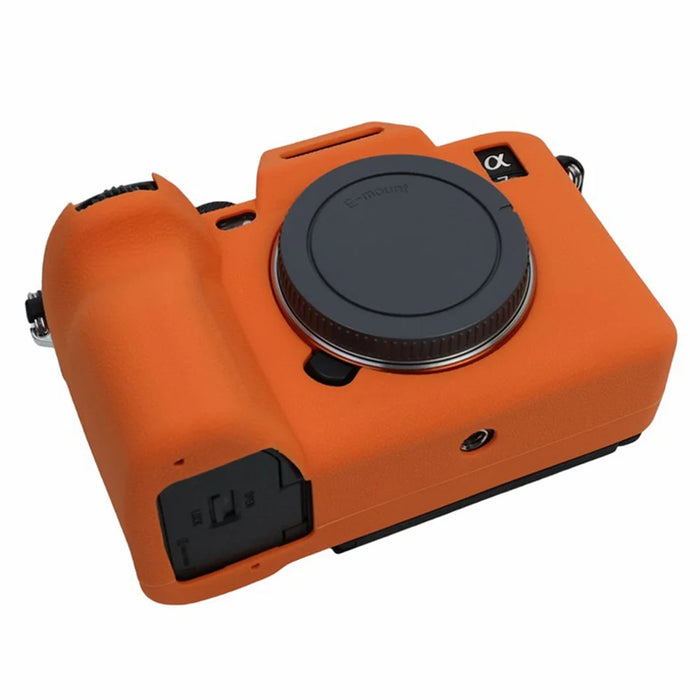 For Sony A7R5 / A7M5 Silicone Case Camera Protector Sleeve Protection Cover - Orange - 2