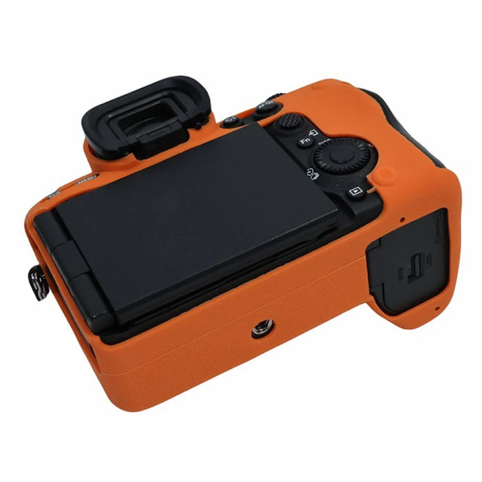 For Sony A7R5 / A7M5 Silicone Case Camera Protector Sleeve Protection Cover - Orange - 4