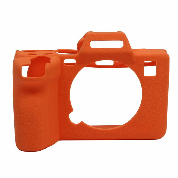 For Sony A7R5 / A7M5 Silicone Case Camera Protector Sleeve Protection Cover - Orange - 6
