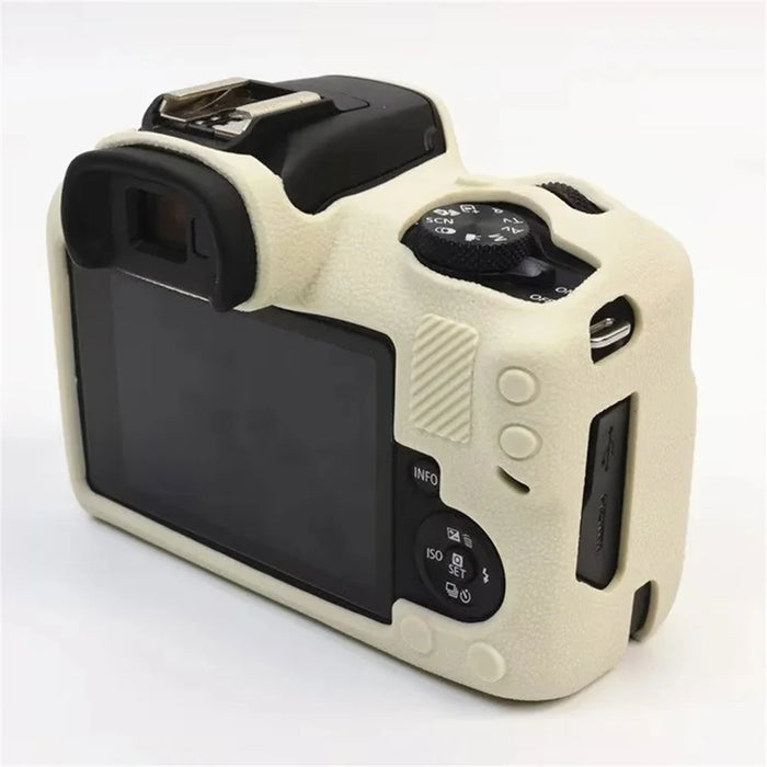 For Canon EOS R100 Camera Protector Sleeve Silicone Case Drop Protection Cover - Beige - 3