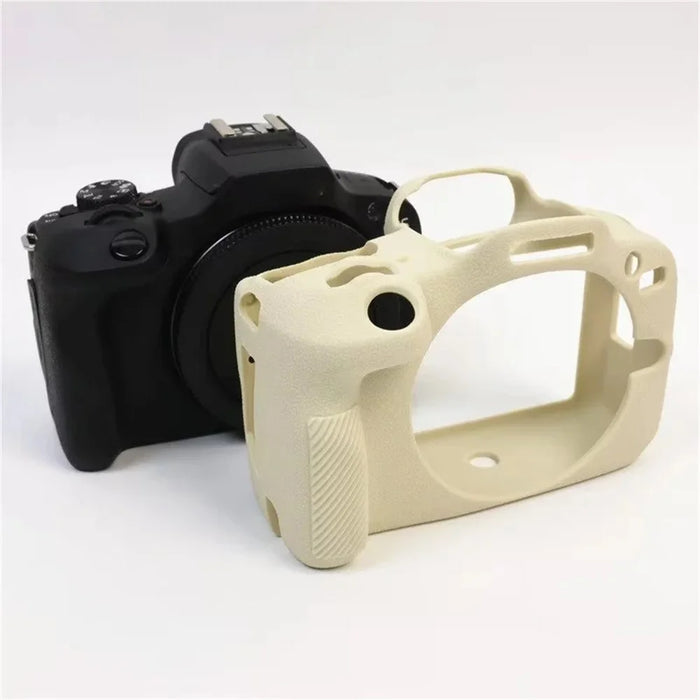For Canon EOS R100 Camera Protector Sleeve Silicone Case Drop Protection Cover - Beige - 4