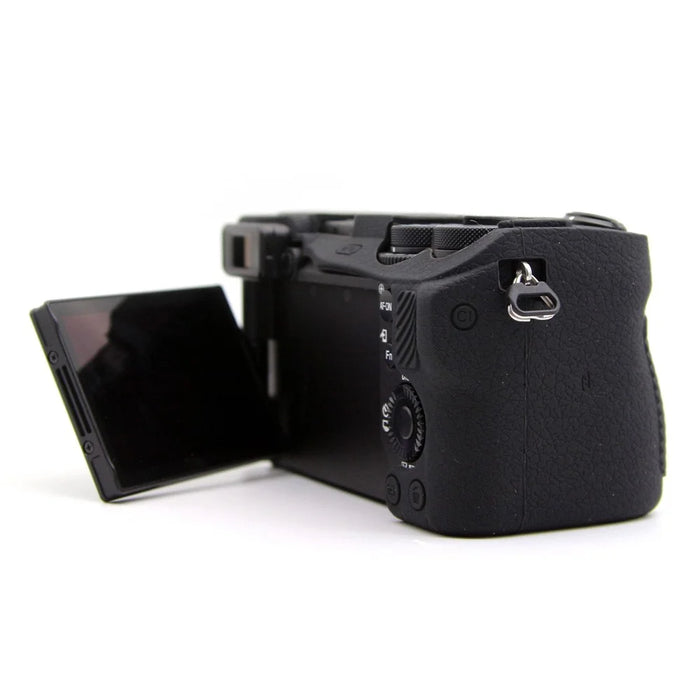 For Sony A6700 Textured Case Anti-Scratch Silicone Cover Camera Sleeve - Black - 5