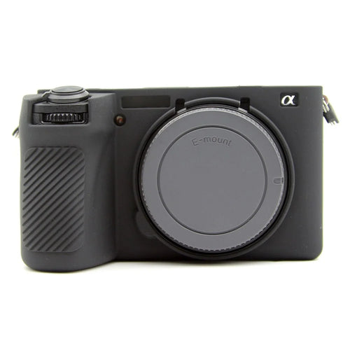 For Sony A6700 Camera Sleeve Textured Silicone Protector Case Cover - Black - 1