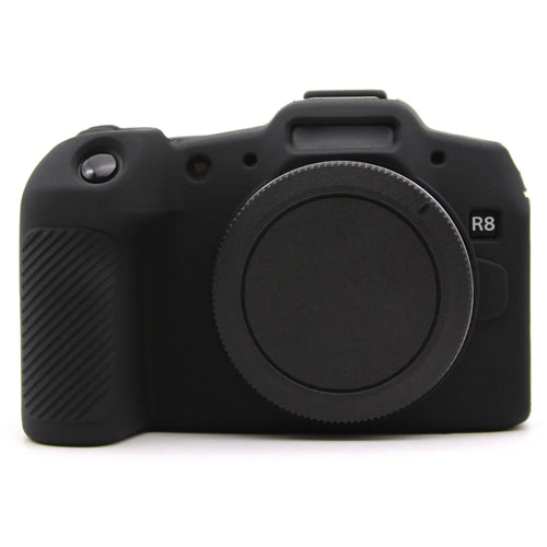 For Canon EOS R8 Anti-drop Camera Cover Soft Silicone Protective Case, Glossy - Black - 1