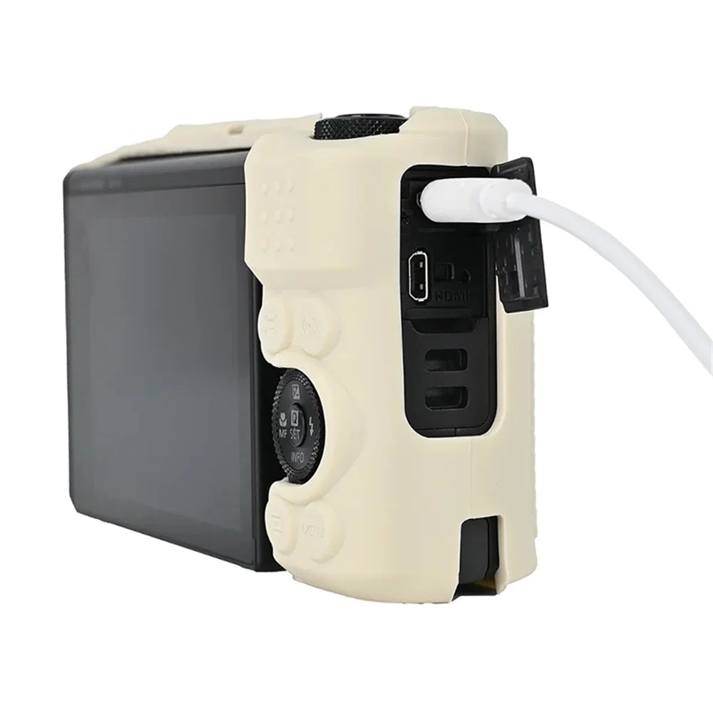 For Canon SX740 / SX730 Soft Silicone Protective Case Anti-drop Camera Cover - Beige - 2