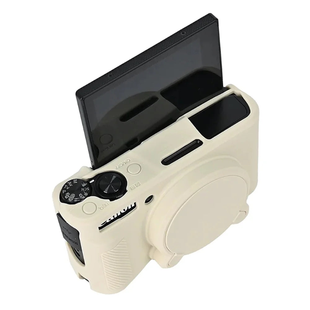 For Canon SX740 / SX730 Soft Silicone Protective Case Anti-drop Camera Cover - Beige - 5