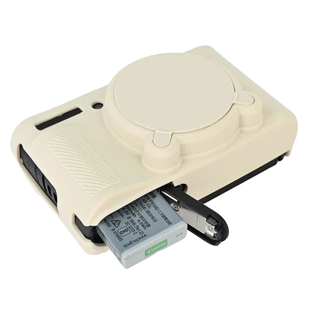 For Canon SX740 / SX730 Soft Silicone Protective Case Anti-drop Camera Cover - Beige - 7