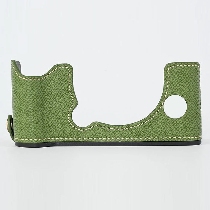 For Fujifilm XT10 / XT20 / XT30 / XT30 II PU Leather Camera Case Bottom Half-Body Protective Case with Hand Grip - Green - 7