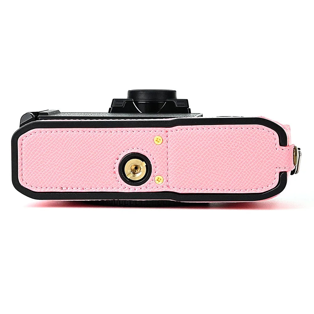 Leather Camera Case For Nikon ZFC Bottom Half-Body Camera Cover Anti-Scratch Protector with Hand Grip - Pink - 5