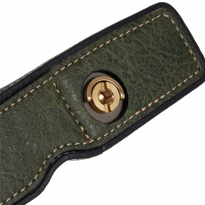 For Canon EOS R8 / RP PU Leather Camera Case Bottom Half-Body Protective Case with Battery Opening - Green - 7