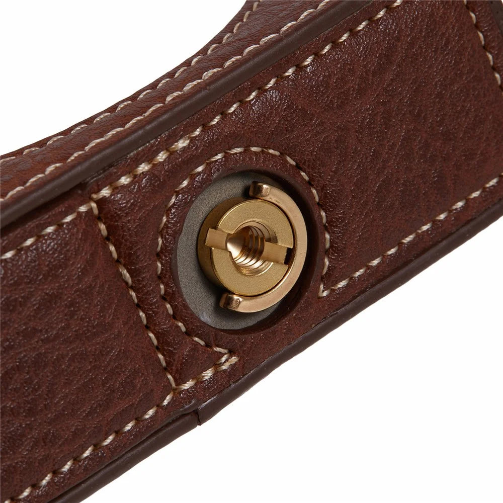 For Canon EOS R10 PU Leather Protective Case Half Body Camera Cover with Battery Opening - Brown - 7