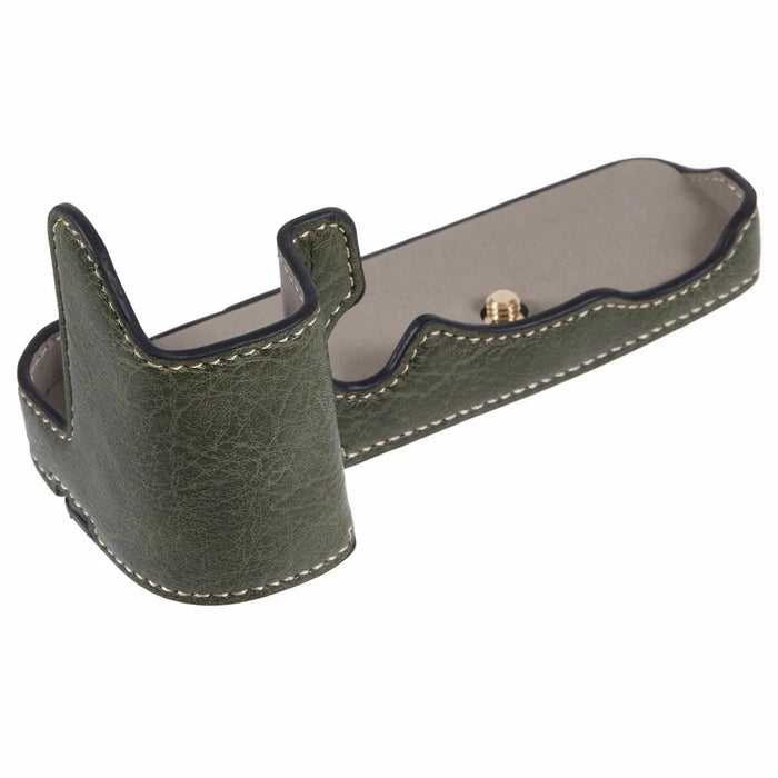 For Canon R5 / R6 / R6 Mark II Protective PU Leather Half Camera Case Bottom Half-Body Protective Cover - Green - 4