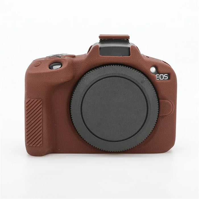 For Canon EOS R50 Silicone Protective Case Soft Anti-collision Camera Cover - Coffee - 2