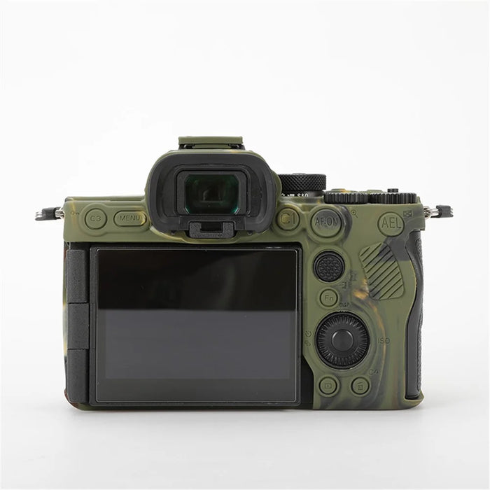 For Sony A7R5 / A7M5 Glossy Camera Cover Drop Protection Soft Silicone Protective Case - Camouflage - 3