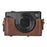 Camera Bag for Canon SX740 HS / SX730 / SX720 Camera Protective Cover PU Leather Digital Camera Bag with Shoulder Strap - Coffee - 4