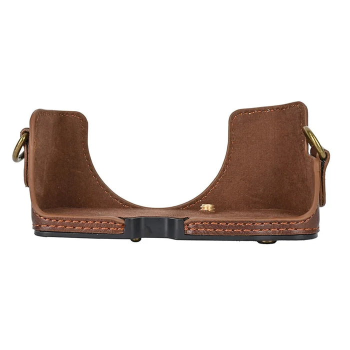Camera Bag for Canon SX740 HS / SX730 / SX720 Camera Protective Cover PU Leather Digital Camera Bag with Shoulder Strap - Coffee - 6