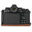 For Nikon Z f Tree Bark Leather Bottom Case Half Camera Cover with Battery Opening - Coffee - 4