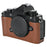 For Nikon Z f Tree Bark Leather Bottom Case Half Camera Cover with Battery Opening - Coffee - 6