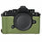 For Nikon Z f Battery Opening Design Palm Texture PU Leather Camera Cover Half Body Bottom Case - Green - 1