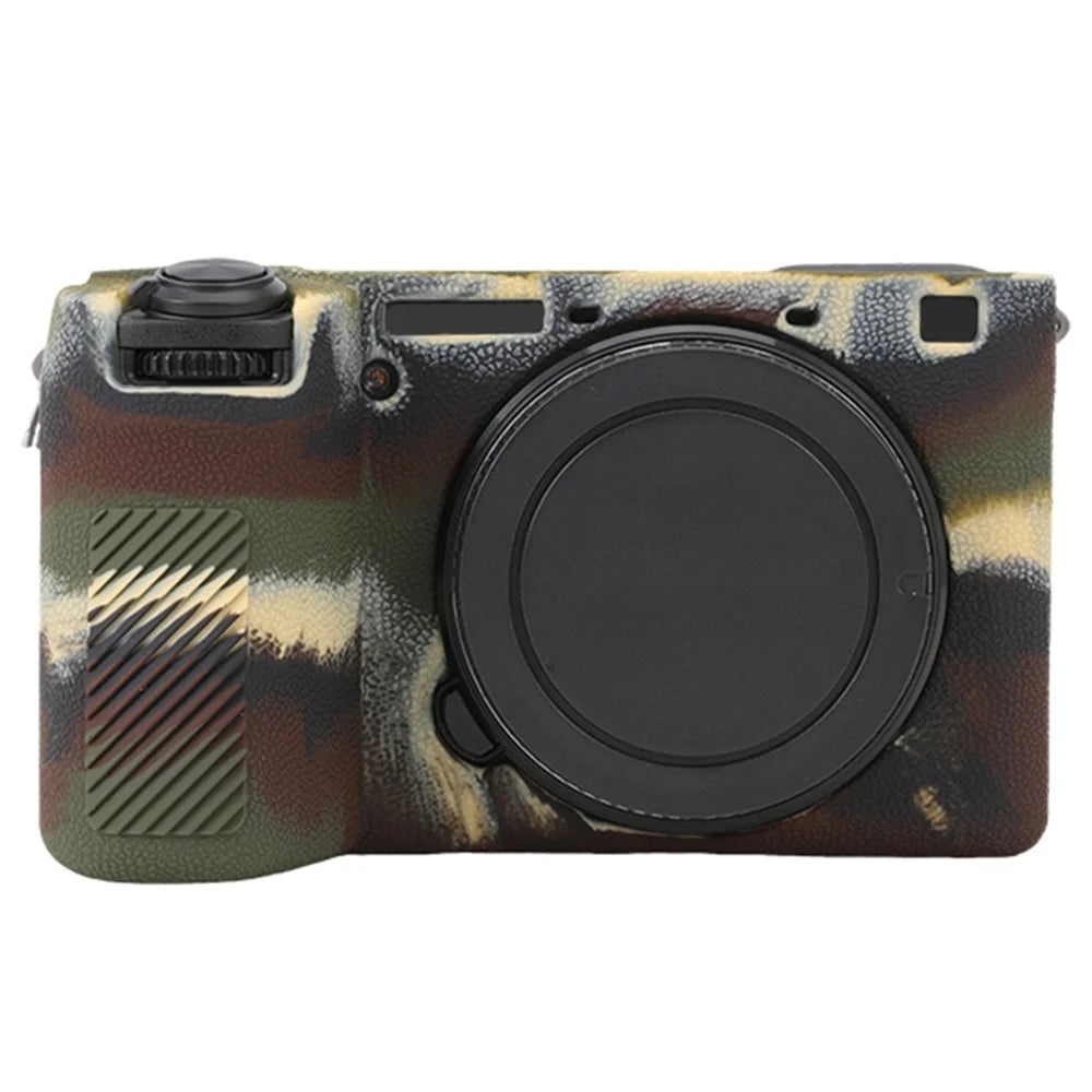 For Sony A6700 Litchi Texture Silicone Protective Case Anti-collision Camera Cover - Camouflage - 1