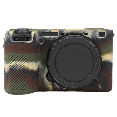 For Sony A6700 Litchi Texture Silicone Protective Case Anti-collision Camera Cover - Camouflage - 1