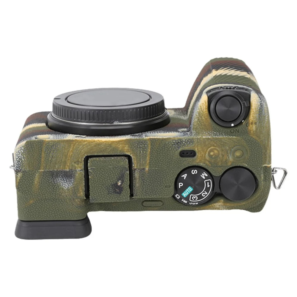 For Sony A6700 Litchi Texture Silicone Protective Case Anti-collision Camera Cover - Camouflage - 4