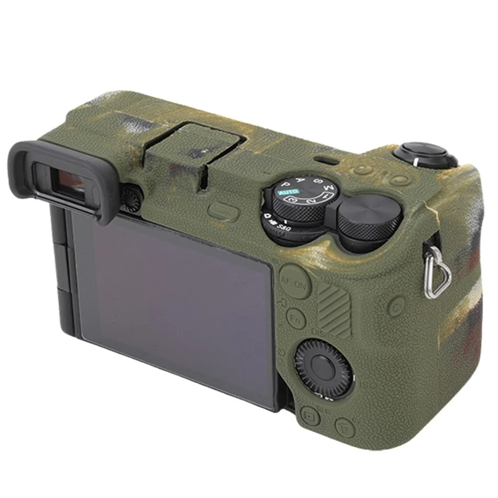 For Sony A6700 Litchi Texture Silicone Protective Case Anti-collision Camera Cover - Camouflage - 6