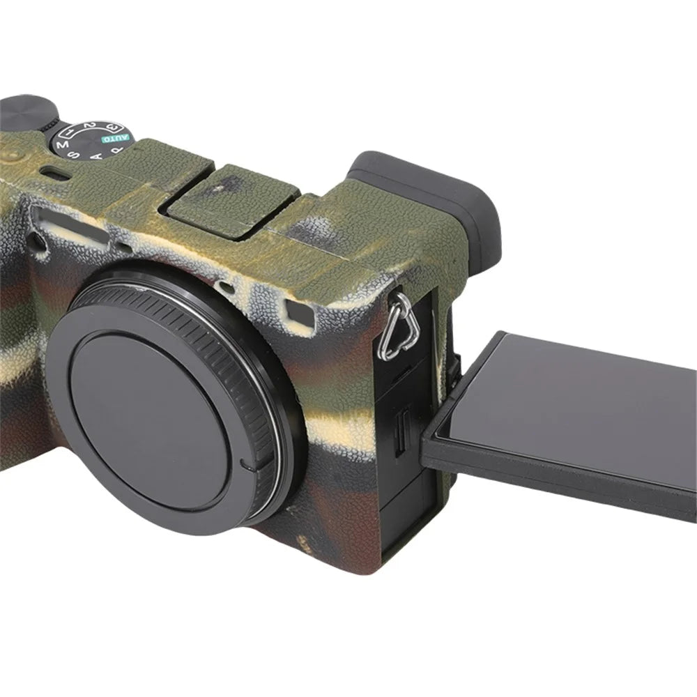 For Sony A6700 Litchi Texture Silicone Protective Case Anti-collision Camera Cover - Camouflage - 7