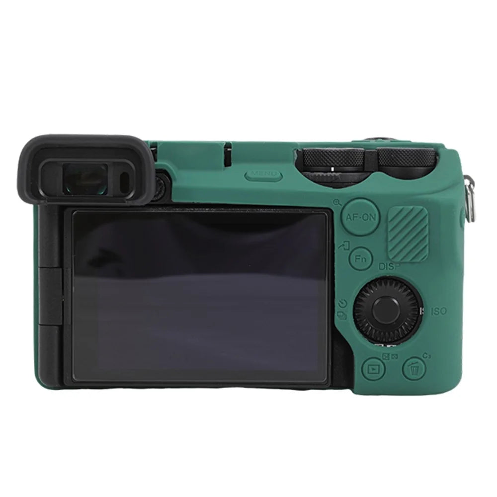 For Sony A6700 Drop Protection Camera Cover Soft Silicone Glossy Protective Case - Green - 2