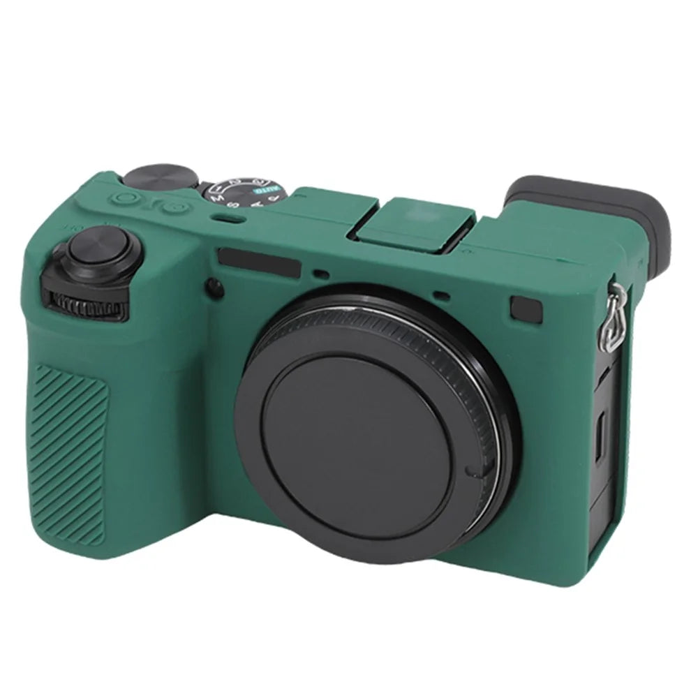 For Sony A6700 Drop Protection Camera Cover Soft Silicone Glossy Protective Case - Green - 4