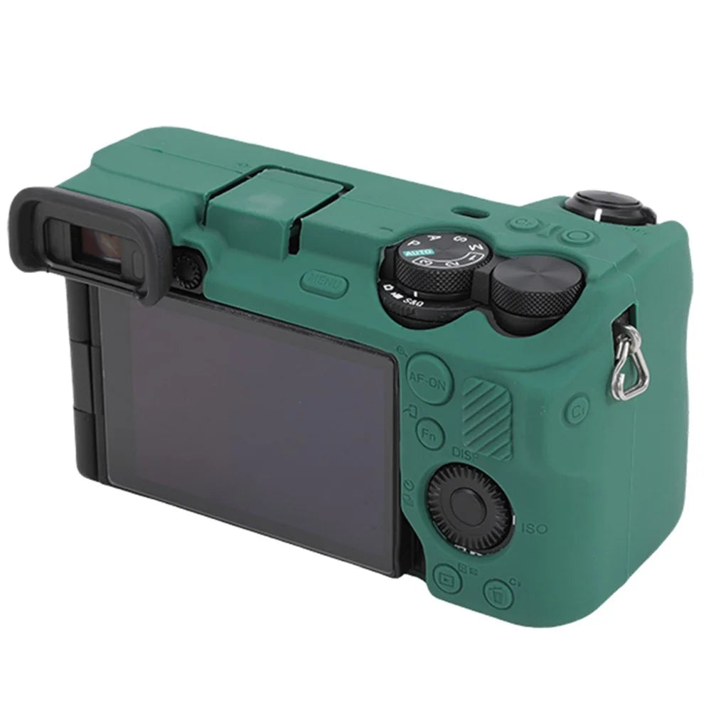 For Sony A6700 Drop Protection Camera Cover Soft Silicone Glossy Protective Case - Green - 5