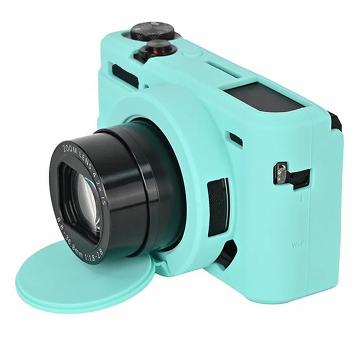 For Canon G7 X Mark II Silicone Protective Case Anti-skid Camera Cover - Blue - 3