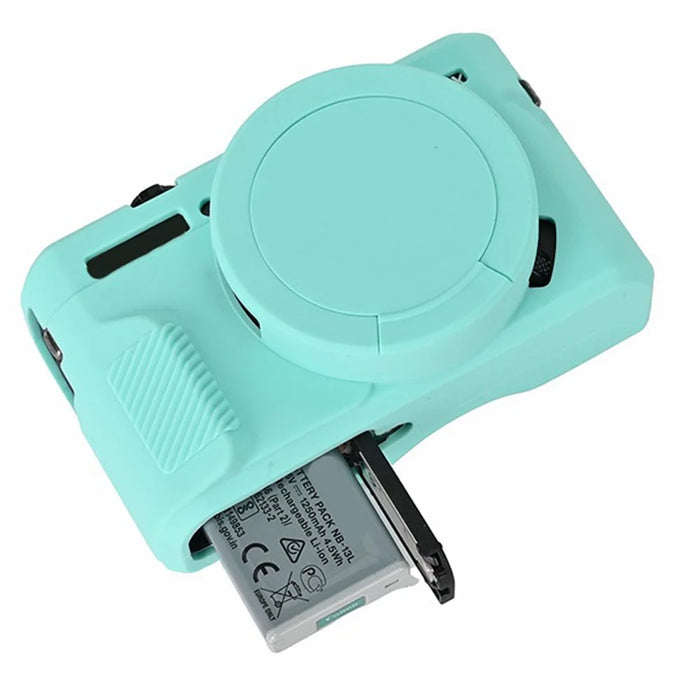 For Canon G7 X Mark II Silicone Protective Case Anti-skid Camera Cover - Blue - 6