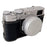 For Fujifilm X100VI Litchi Texture Leather Camera Bag Bottom Case Easy to Replace Battery - Black - 3