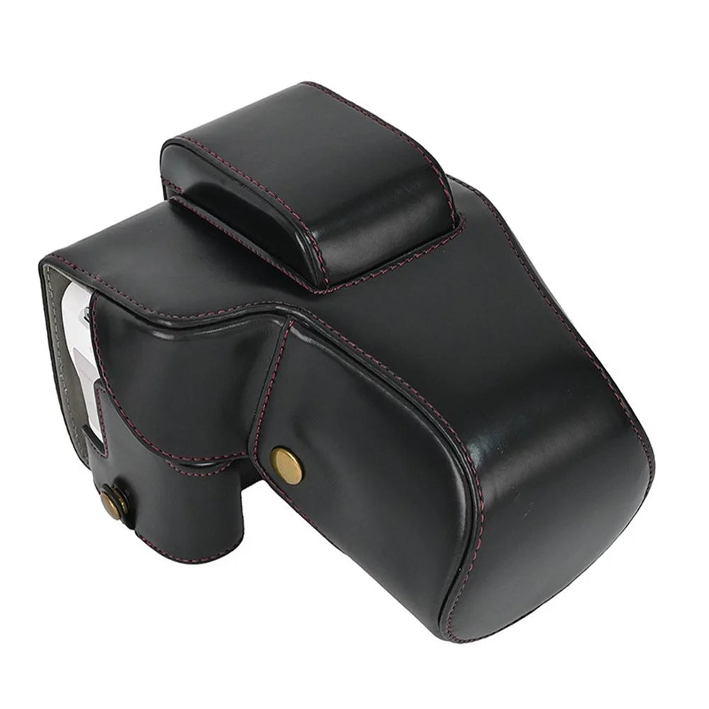 For Canon EOS 200D / 200D II Camera Bottom Case Leather Cover Easy to Change Battery - Black - 2